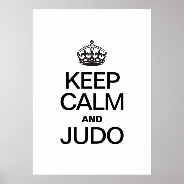 POSTER GARDER LE CALME ET JUDO (Devant)