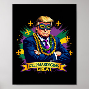 Poster Garder Mardi Gras Grand Amusant Trump Carnaval 202