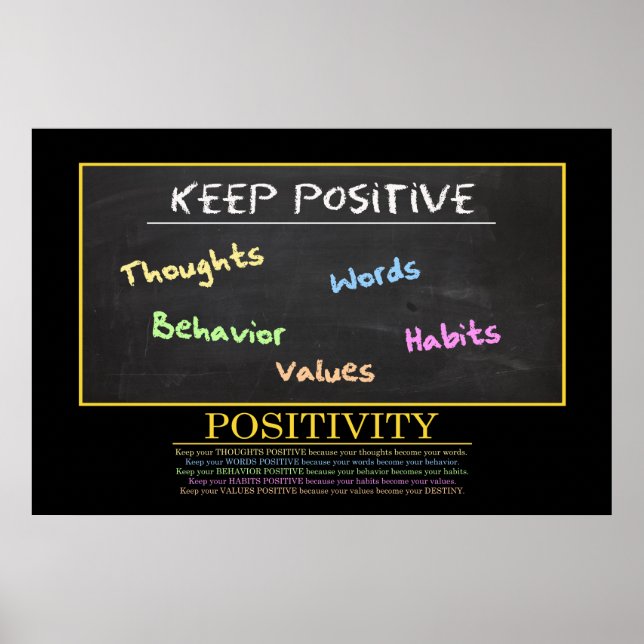 Poster GARDER MOtivationnelle POSITIVE (Devant)