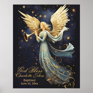 Poster Garder pour le baptême Première communion, confirm