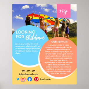 Poster garderie après l'école garderie enfant