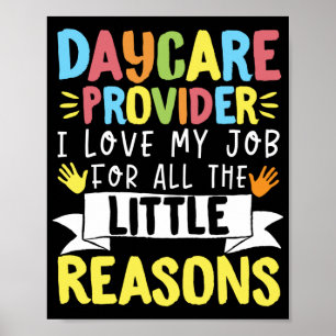 Poster GarderieJ'Aime Mon Travail Pour Tous Les Petits