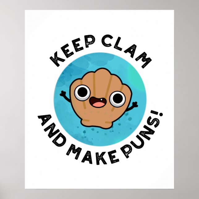 Poster Gardez La Clame Et Faites Des Puns Drôle Jeu De Co (Devant)