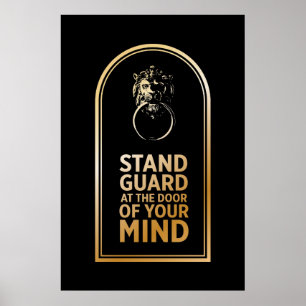 Poster Gardez La Porte De Votre Esprit - Citation