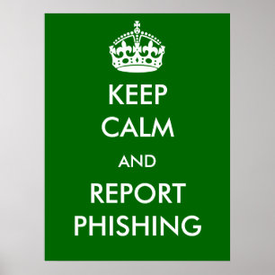 Poster Gardez l'affiche de Phishing de calme et de