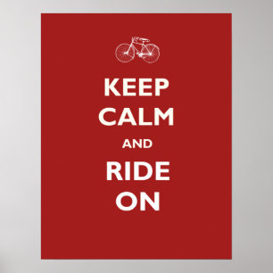 Poster Gardez l'affiche ou la copie calme de bicyclette