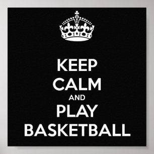 Poster Gardez le basket-ball de calme et de jeu