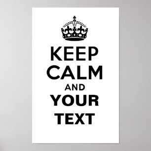 Poster Gardez le calme avec votre texte