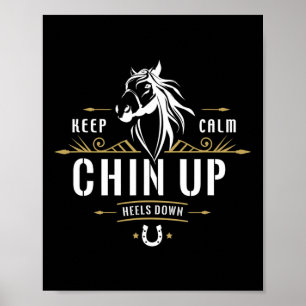 Poster Gardez Le Calme Chin En Haut Les Talons - Drôle Ch