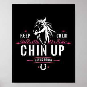 Poster Gardez Le Calme Chin En Haut talon En Bas Citation