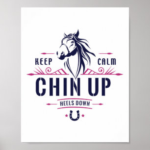 Poster Gardez Le Calme Chin En Haut talons En Bas Équitat