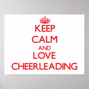 Poster Gardez le calme et aimez Cheerleading