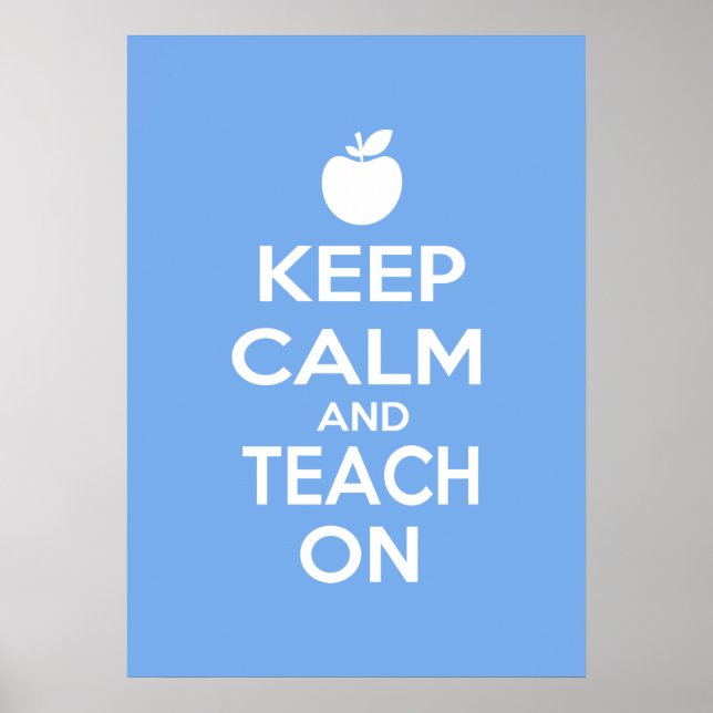 Poster Gardez le calme et apprenez-le (Devant)