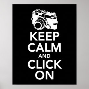 Poster Gardez le calme et cliquez sur dessus la copie