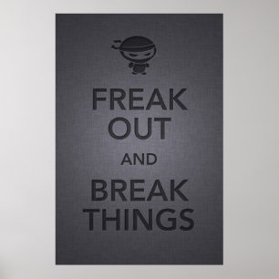 Poster gardez le calme et continuez le ninja fâché