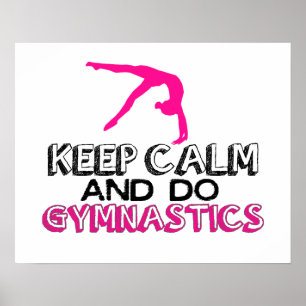 Poster Gardez le calme et faites de la gymnastique