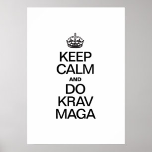 POSTER GARDEZ LE CALME ET FAITES DU KRAV MAGA