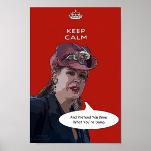 Poster Gardez le calme et feignez-vous savent ce que vous