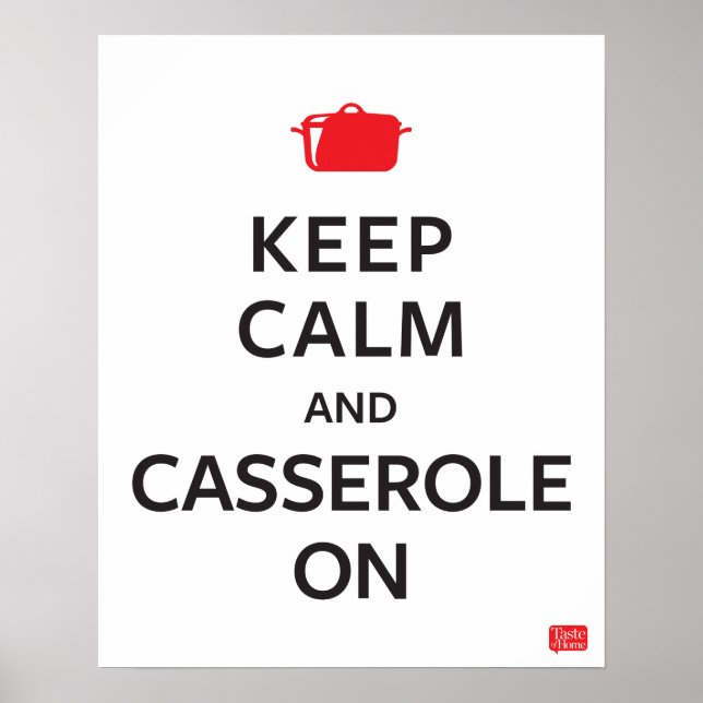 Poster Gardez le calme et la Casserole allumés (Devant)