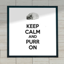 Poster Gardez le calme et la purée sur l'esquisse Sleepin