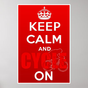 Poster Gardez le calme et le cycle sur le recyclage
