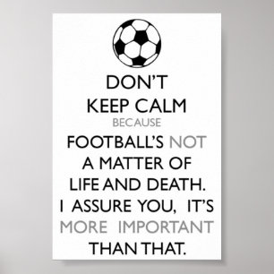 Poster Gardez le calme et le football