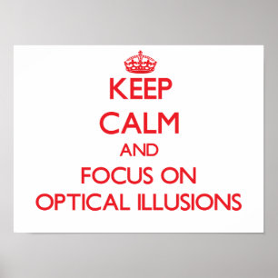 Poster Gardez le calme et le foyer sur des illusions