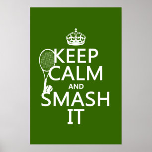 Poster Gardez le calme et le fracas il (tennis) (toute