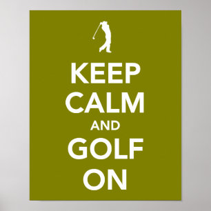 Poster GARDEZ le calme et le golf sur le vert
