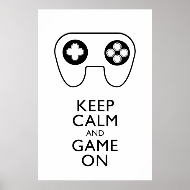 Poster GARDEZ LE CALME ET LE JEU EN MARCHE - Pavé de jeu (Devant)