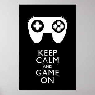 Poster GARDEZ LE CALME ET LE JEU EN MARCHE - Pavé de jeu