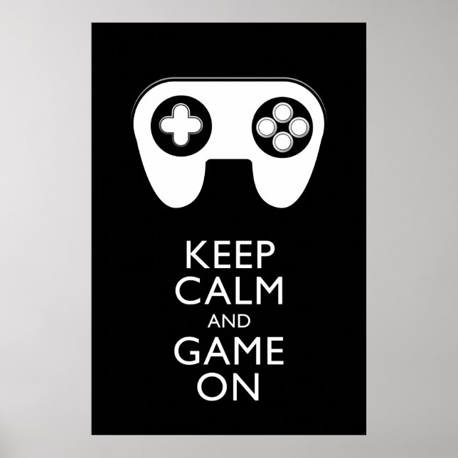 Poster GARDEZ LE CALME ET LE JEU EN MARCHE - Pavé de jeu (Devant)