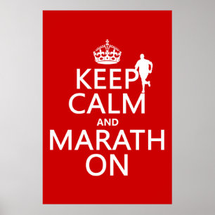 Poster Gardez le calme et le Marath dessus