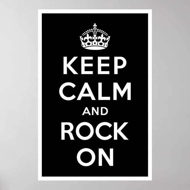 Poster Gardez le calme et le rock (Devant)