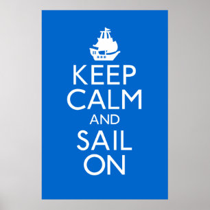 Poster Gardez le calme et naviguez sur l'affiche