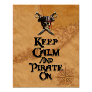 Poster Gardez Le Calme Et Piratez