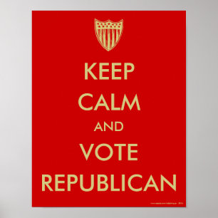 Poster "GARDEZ LE CALME et VOTEZ" l'affiche RÉPUBLICAINE