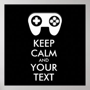 Poster GARDEZ LE CALME ET VOTRE TEXTE - Pavé de jeu