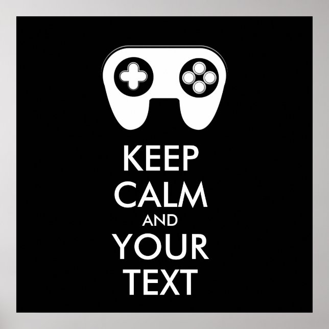 Poster GARDEZ LE CALME ET VOTRE TEXTE - Pavé de jeu (Devant)