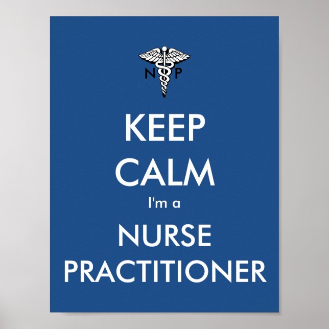 Poster Gardez le calme - Je suis infirmière praticienne (Devant)