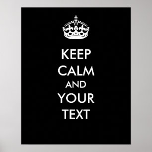 Poster Gardez le calme votre noir des textes pour faire