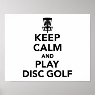 Poster Gardez le golf de disque de calme et de jeu