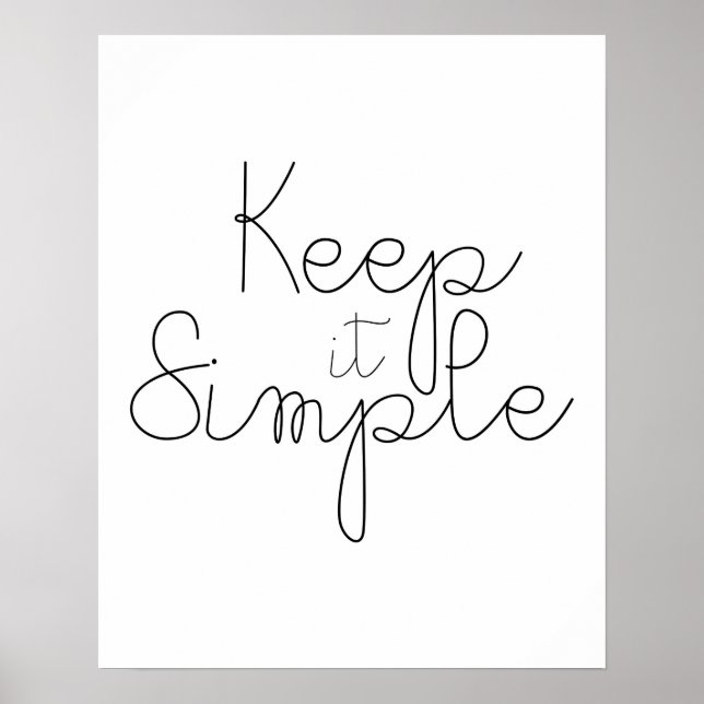 Poster Gardez-le simple (Devant)