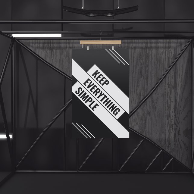 Poster Gardez-le simple (Keep Everything Simple Typography)