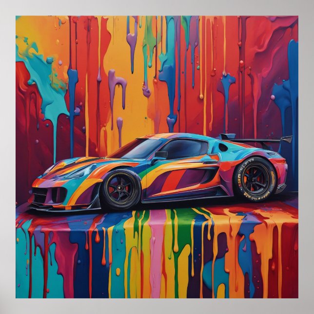 Poster Gardez Race Car ou créez votre propre voiture (Devant)