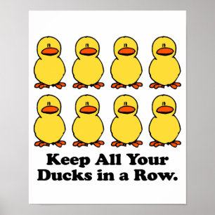Poster Gardez tous vos canards en rang