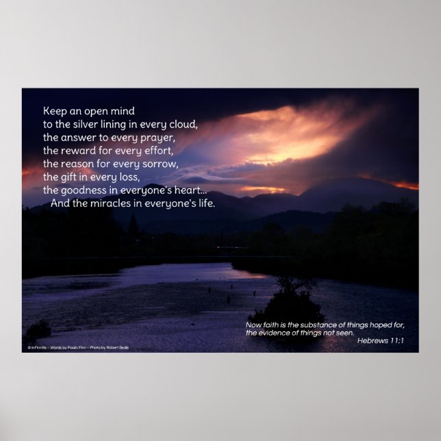 Poster Gardez Un Esprit Ouvert...Affiche Inspirationnelle (Devant)