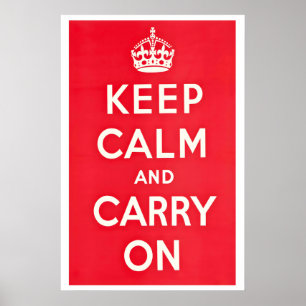 Poster Gardez votre calme et continuez - Inspiration Vint