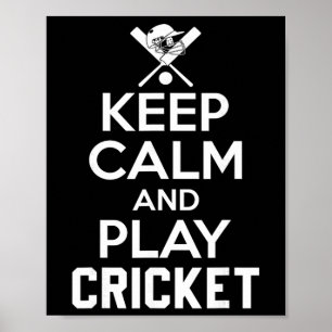 Poster Gardez votre calme et jouez au cricket 2