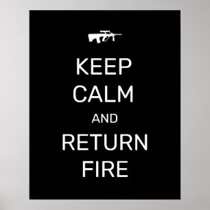 Poster Gardez votre calme et ripostez